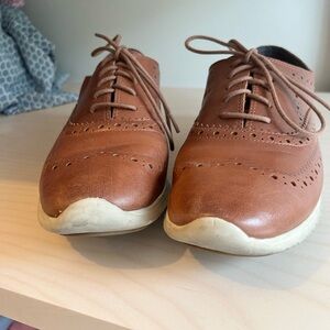 Cole Haan ZeroGrand Camel Wingtip Oxford Sneaker, Size 8